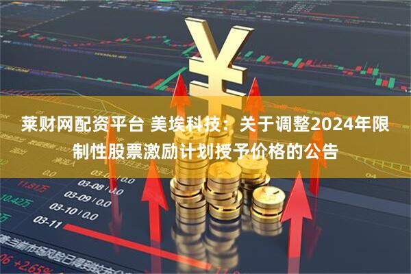 莱财网配资平台 美埃科技：关于调整2024年限制性股票激励计划授予价格的公告